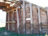 The eastern wing wall at the up end of De Salis bridge. The kilometre marking is easily readable.
