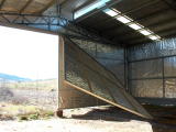 The angle of the carriage shed door at Michelago yard can be clearly seen.
