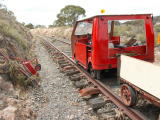 Looking down the line towards 341.8km, the depth of ballast excavated by the water flow can be seen next to the down rail.