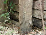 Foundations at the southern base of the Guises Creek bridge.