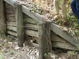 Foundations at the southern base of the Guises Creek bridge.