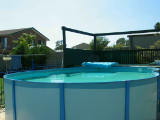 The swimming pool in our back yard, using a polaroid lens.