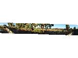 A panorama shot of the Kaleen grasslands, where the Gungahlin Drive extension will be built. This shot is composed of eight images. The shots are taken from slightly further north than the previous two panoramas.
