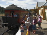 A view along Queanbeyan platform from the other end of the train.