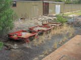 Trolleys on one of the sidings next to Queanbeyan station.