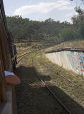 The end of Tuggeranong platform. The siding runs further for a short distance before terminating.