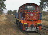 Another look south from Royalla station. In the distance, the track can be seen heading towards Michelago.