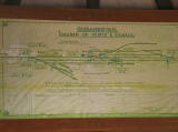 A diagram showing the points and signals at Queanbeyan station. The diagram is dated April 25th 1917.