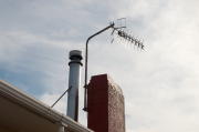 The new FreeView antenna. This replaced the analog antenna completely, as well as the cable run down to the splitter box.