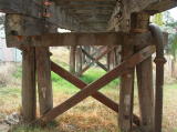 The underside of the Yass bridge, looking from the southern end.