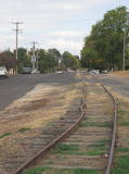 The northern end of Dutton street, with the Yass river behind. The track has a few wiggles in it here.